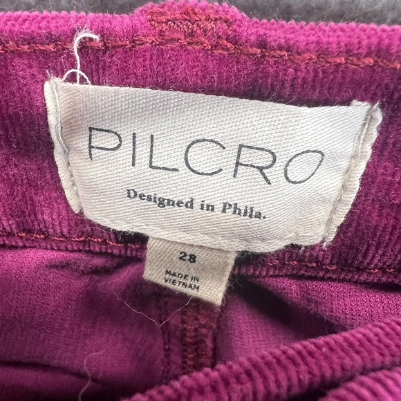 Anthropologie Pilcro High-Rise Skinny Corduroy Pants Womens 28 Purple NWT - Picture 3 of 11